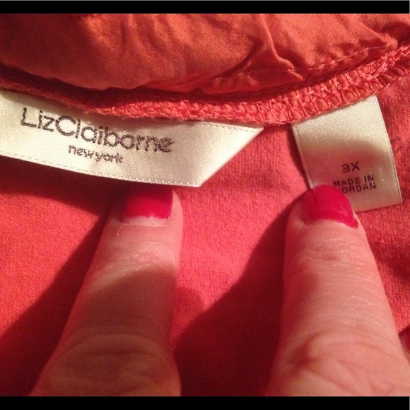 🌺🌸Coral 3/4 sleeve Liz Claiborne - Picture 6 of 7